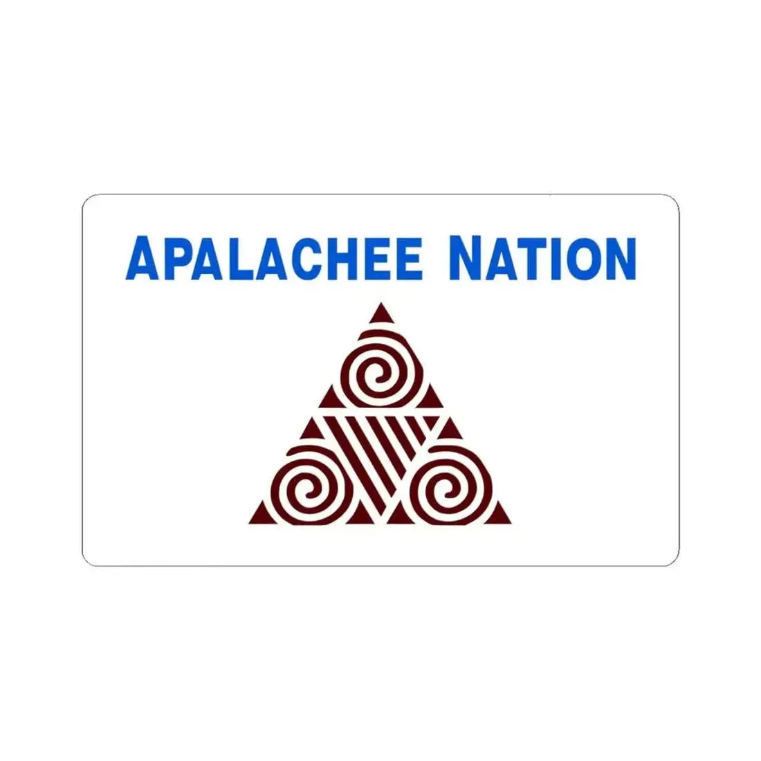 Apalachee Nation flag (United States) STICKER Vinyl Kiss-Cut Decal 6 Inch White - The Sticker Space