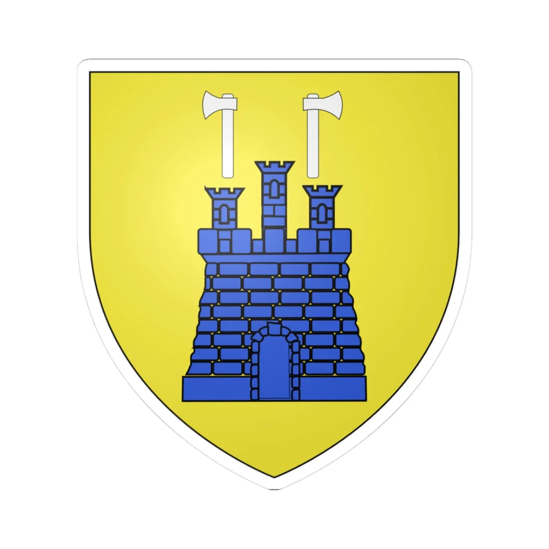 Apchier du Chayla (France) (Coat of Arms) STICKER Vinyl Kiss-Cut Decal 3 Inch White - The Sticker Space