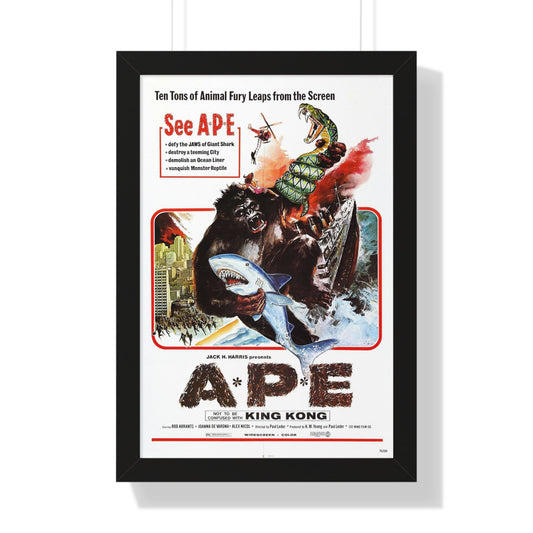 APE (KINGKONG, A-P-E) 1976 - Framed Movie Poster-16″ x 24″-The Sticker Space