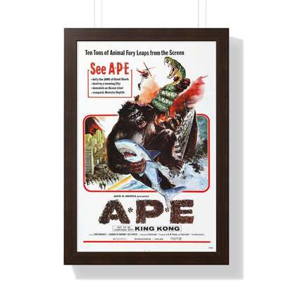 APE (KINGKONG, A-P-E) 1976 - Framed Movie Poster-16″ x 24″-The Sticker Space