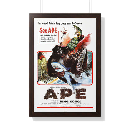 APE (KINGKONG, A-P-E) 1976 - Framed Movie Poster-20" x 30"-The Sticker Space