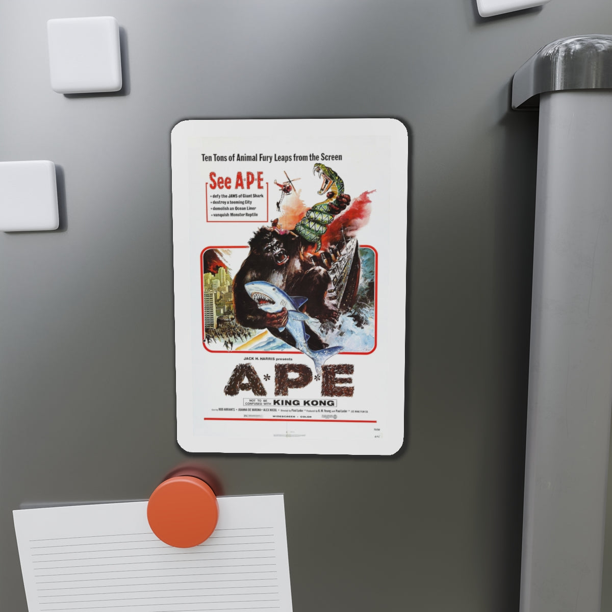 APE (KINGKONG, A-P-E) 1976 Movie Poster - Die-Cut Magnet-The Sticker Space