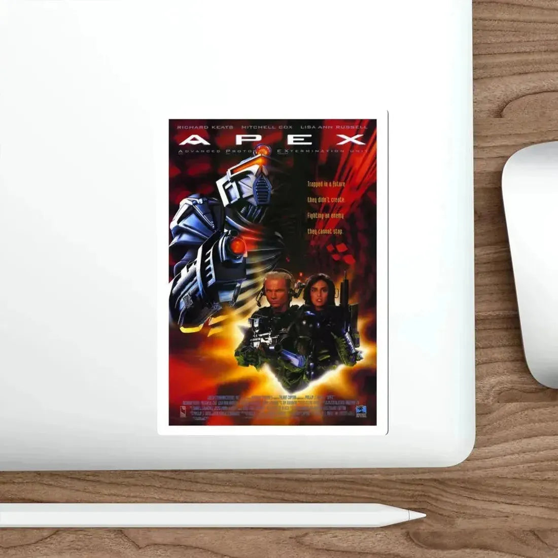 A.P.E.X 1994 Movie Poster STICKER Vinyl Die-Cut Decal - The Sticker Space