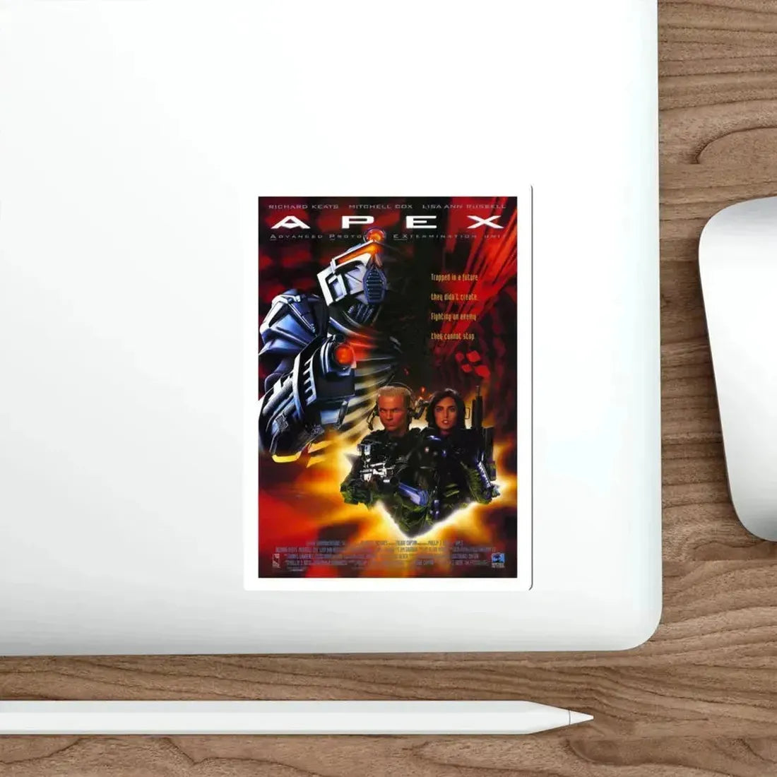 A.P.E.X 1994 Movie Poster STICKER Vinyl Die-Cut Decal - The Sticker Space