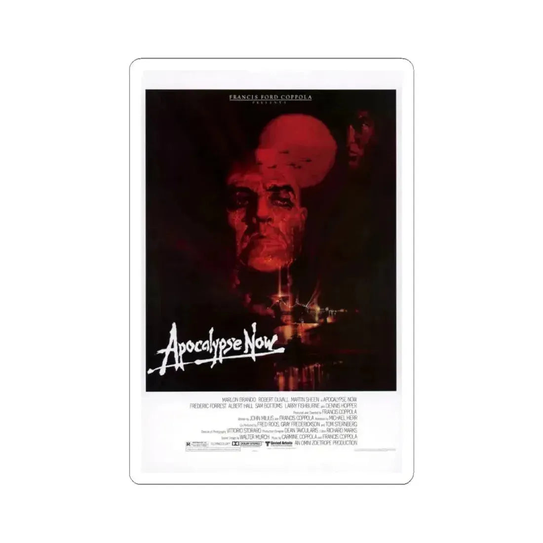 Apocalypse Now 1979 Movie Poster - STICKER Vinyl Kiss-Cut Decal 6 Inch White - The Sticker Space