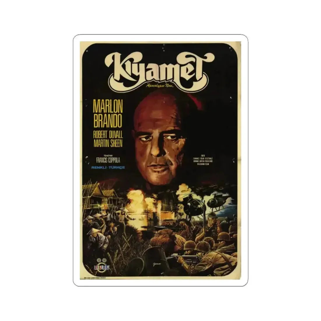 APOCALYPSE NOW (FOREIGN) 1979 Movie Poster - STICKER Vinyl Kiss-Cut Decal 6 Inch White - The Sticker Space