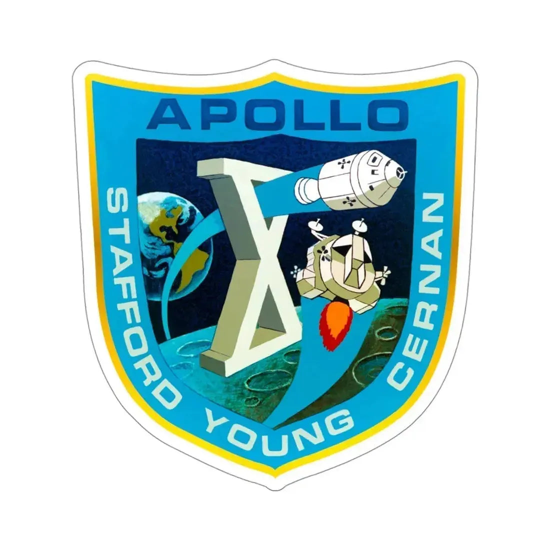 Apollo 10 (NASA) STICKER Vinyl Die-Cut Decal 4 Inch - The Sticker Space
