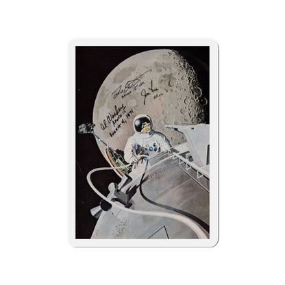 Apollo 15 (Magazine Illustration) Refrigerator Magnet-2" x 2"-The Sticker Space