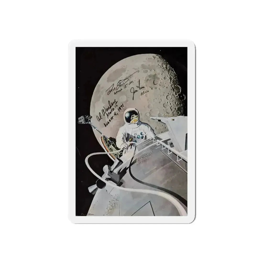 Apollo 15 (Magazine Illustration) Refrigerator Magnet - The Sticker Space