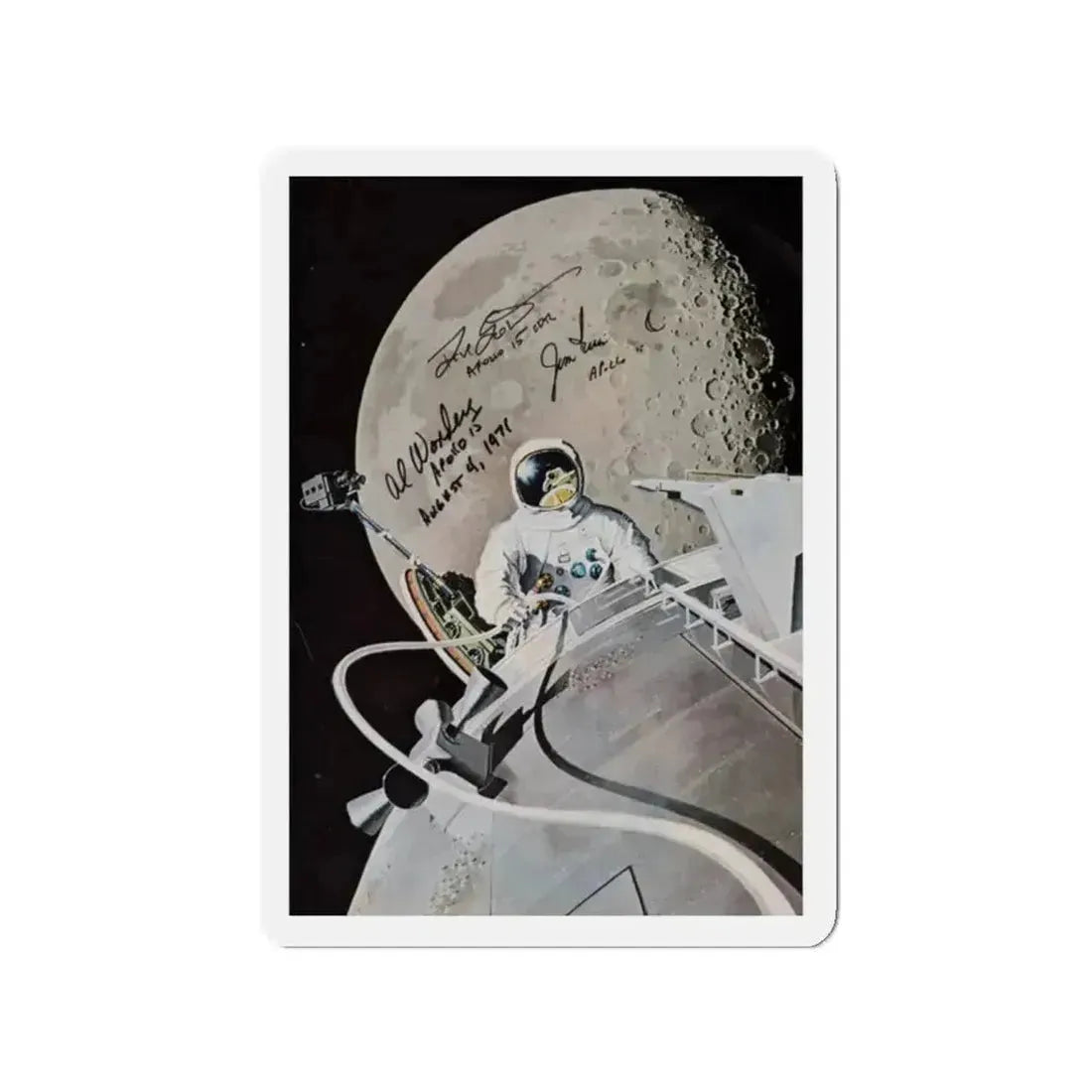 Apollo 15 (Magazine Illustration) Refrigerator Magnet - The Sticker Space