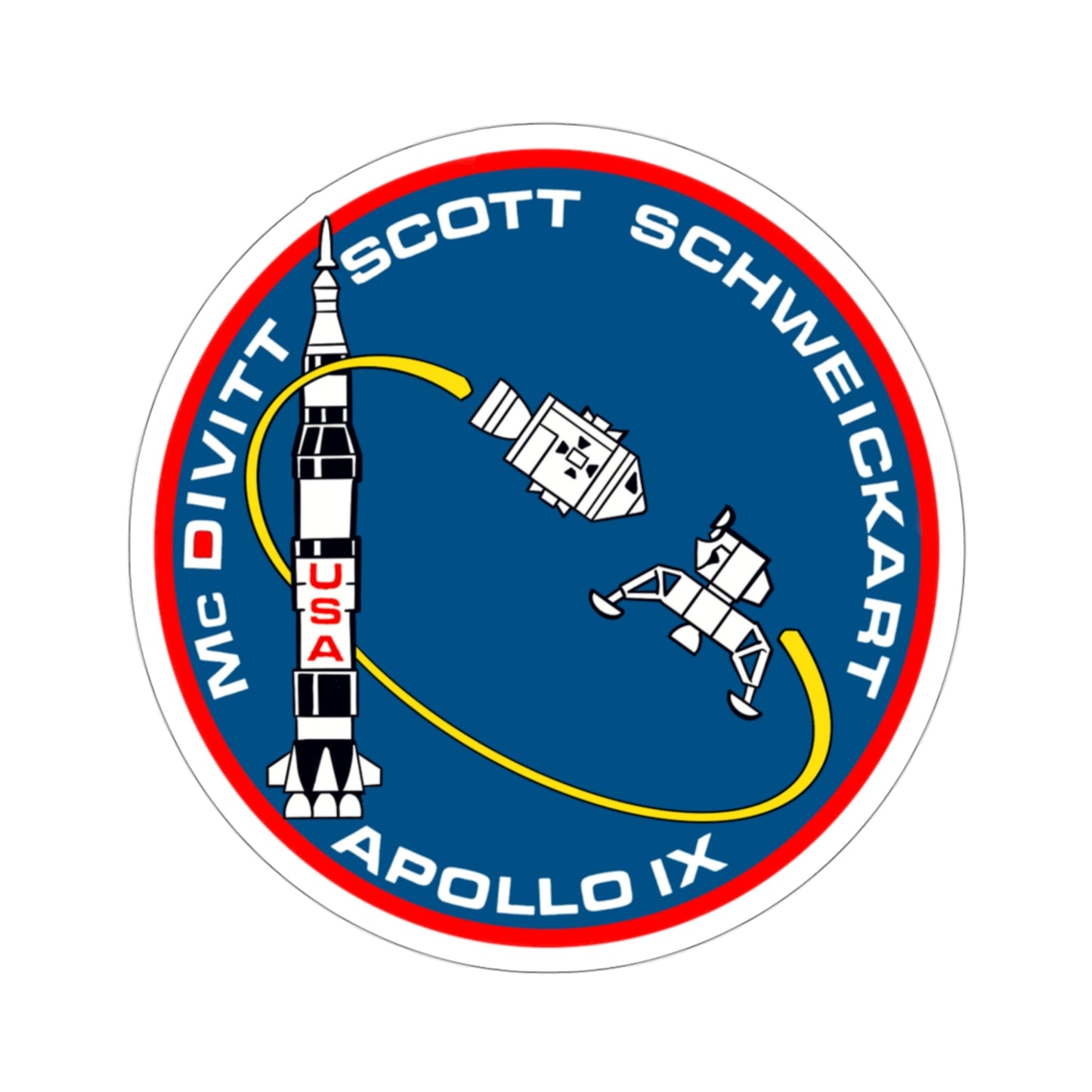 Apollo 9 (NASA) STICKER Vinyl Die-Cut Decal-3 Inch-The Sticker Space