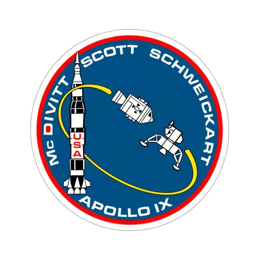 Apollo 9 (NASA) STICKER Vinyl Die-Cut Decal 3 Inch - The Sticker Space