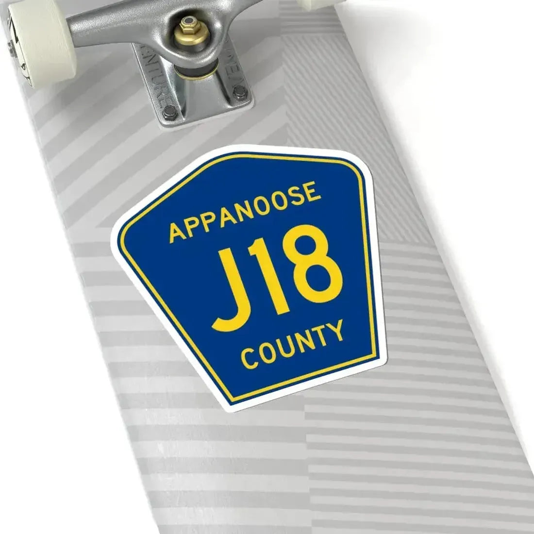 Appanoose County Route J18 IA (Iowa) (Road Sign) STICKER Vinyl Kiss-Cut Decal - The Sticker Space
