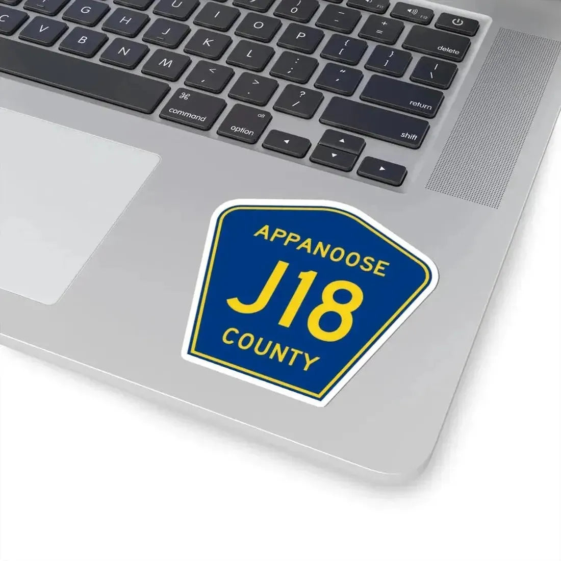 Appanoose County Route J18 IA (Iowa) (Road Sign) STICKER Vinyl Kiss-Cut Decal - The Sticker Space