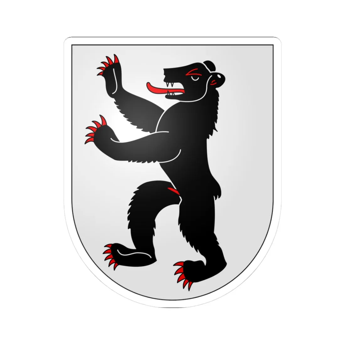 AppenzellRI-coat of arms (Switzerland) (Coat of Arms) STICKER Vinyl Kiss-Cut Decal 3 Inch White - The Sticker Space