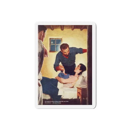 Appointment In the Desert, Redbook, December 1954 (Magazine Illustration) Refrigerator Magnet 6 Inch Die-Cut - The Sticker Space