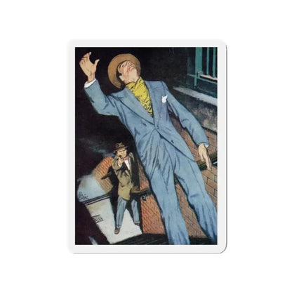 Appointment With Charlie by Lance Bellew, The Man magazine, 1952 (Magazine Illustration) Refrigerator Magnet 2 Inch - The Sticker Space