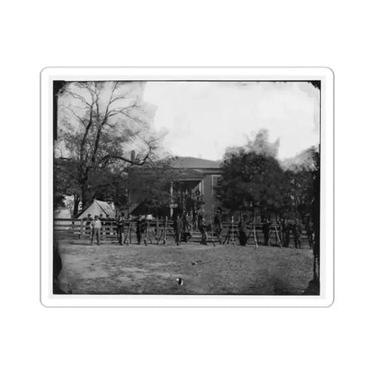 Appomattox Court House, Va. Federal Soldiers at the Courthouse (U.S. Civil War) STICKER Vinyl Kiss-Cut Decal 2 Inch White - The Sticker Space