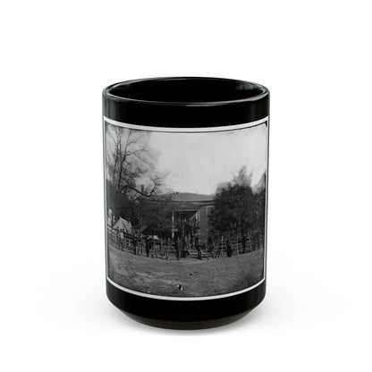 Appomattox Court House, Va. Federal Soldiers At The Courthouse (U.S. Civil War) Black Coffee Mug-15oz-The Sticker Space