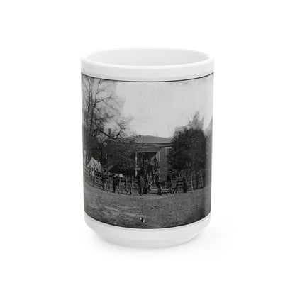 Appomattox Court House, Va. Federal Soldiers At The Courthouse (U.S. Civil War) White Coffee Mug