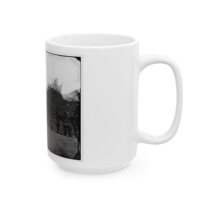 Appomattox Court House, Va. Federal Soldiers At The Courthouse (U.S. Civil War) White Coffee Mug