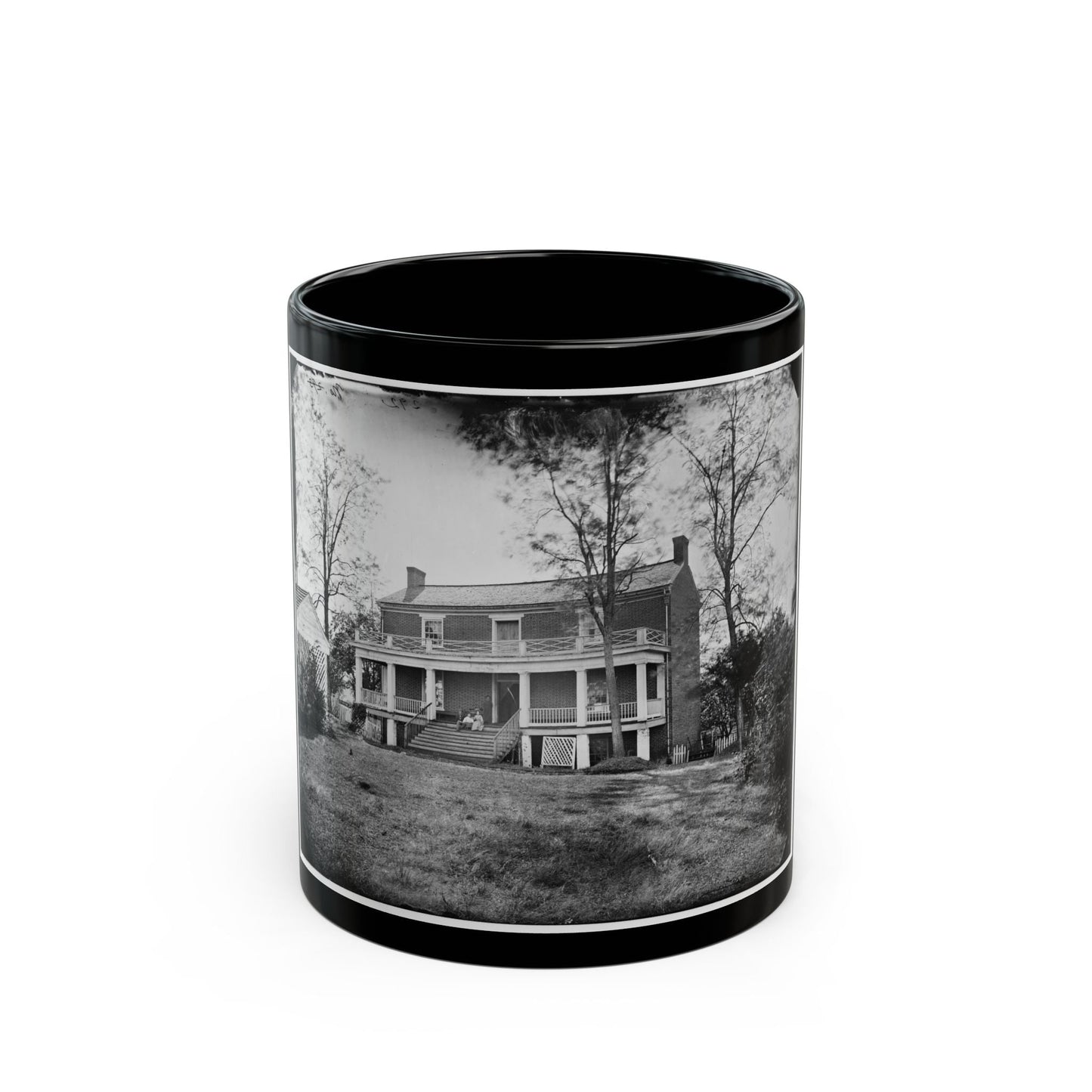 Appomattox Court House, Va. Mclean House (U.S. Civil War) Black Coffee Mug-11oz-The Sticker Space