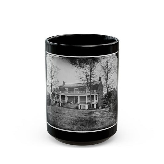 Appomattox Court House, Va. Mclean House (U.S. Civil War) Black Coffee Mug-15oz-The Sticker Space