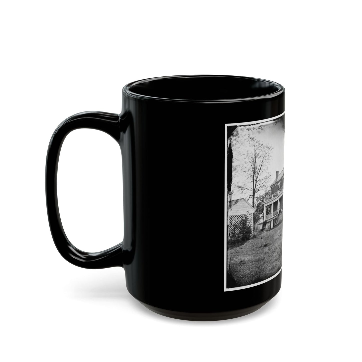 Appomattox Court House, Va. Mclean House (U.S. Civil War) Black Coffee Mug-The Sticker Space