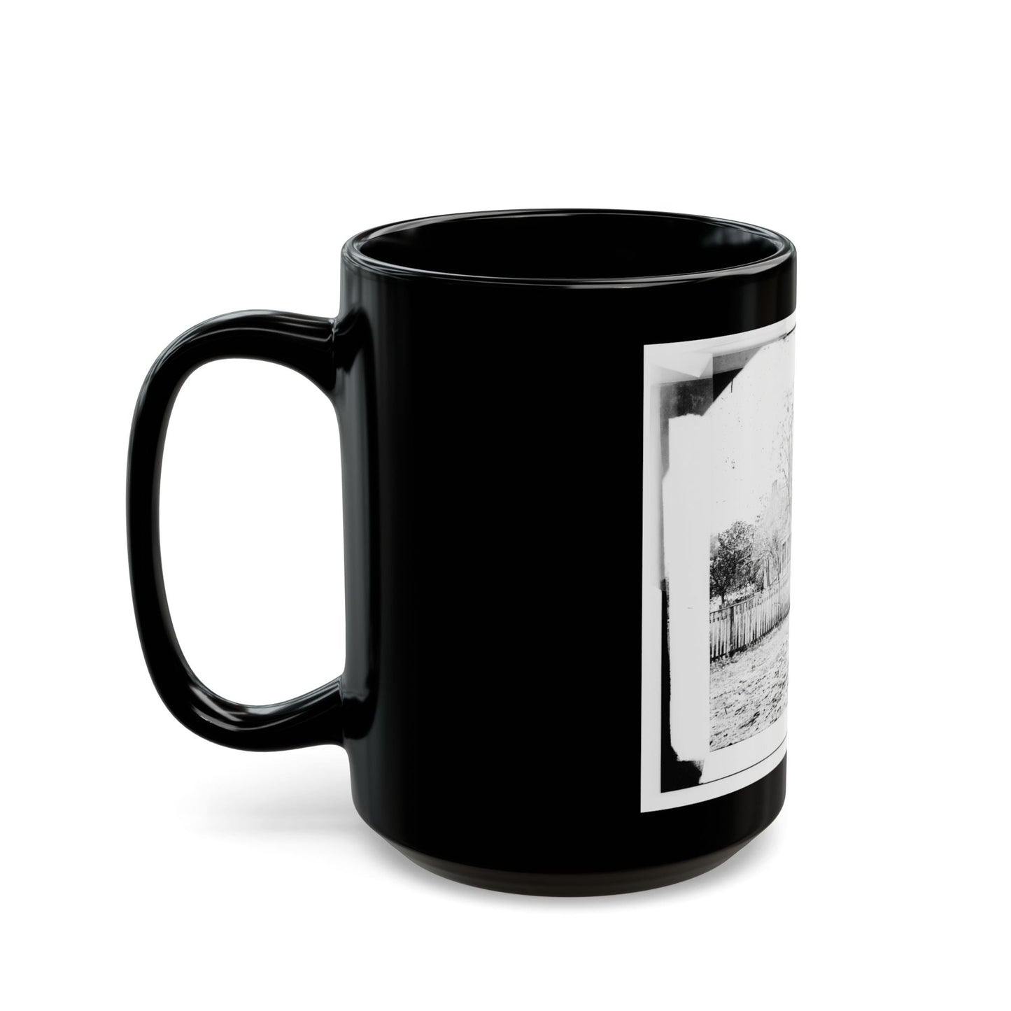 Appomattox Court House, Virginia. Mclean House (U.S. Civil War) Black Coffee Mug-The Sticker Space