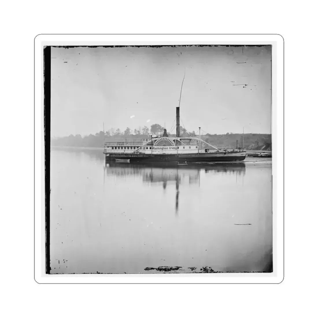 Appomattox River, Va.  U.S.S. Transport Washington Irving (U.S. Civil War) STICKER Vinyl Kiss-Cut Decal 6 Inch White - The Sticker Space