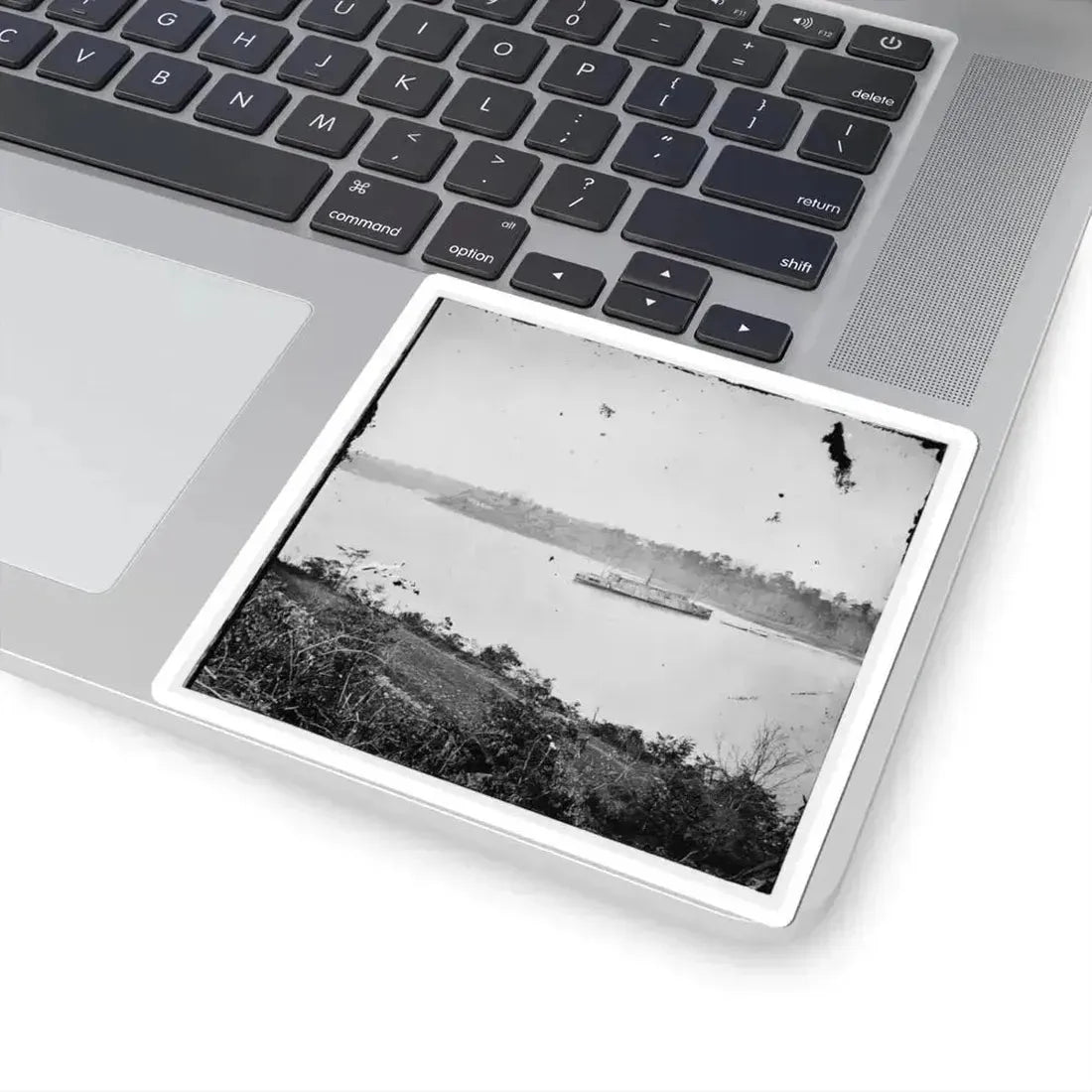 Appomattox River, Virginia. Boat on the Appomattox River-2 (U.S. Civil War) STICKER Vinyl Kiss-Cut Decal - The Sticker Space