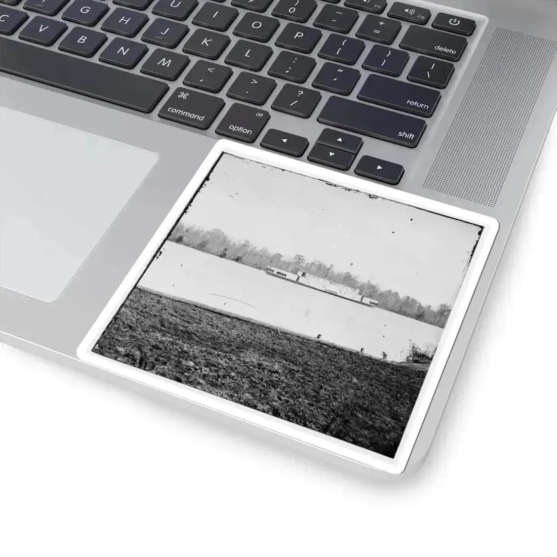 Appomattox River, Virginia. Boat on the Appomattox River (U.S. Civil War) STICKER Vinyl Kiss-Cut Decal - The Sticker Space