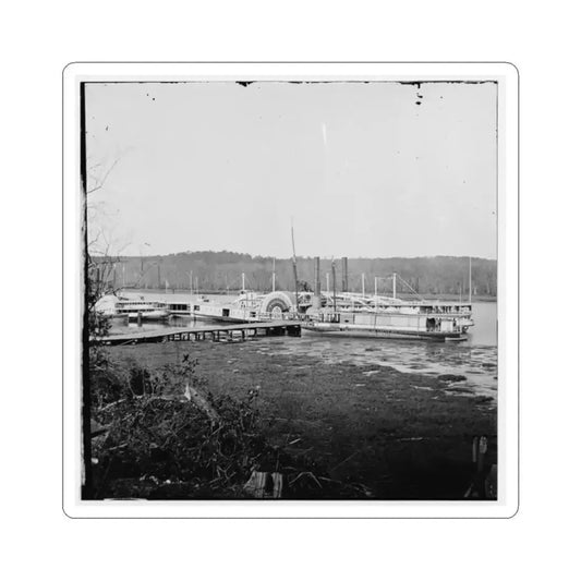 Appomattox River, Virginia. Medical Supply Boat Connecticut (U.S. Civil War) STICKER Vinyl Kiss-Cut Decal 2 Inch White - The Sticker Space
