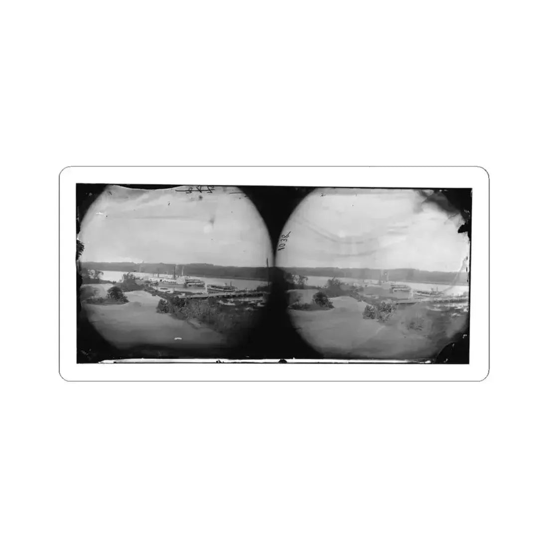 Appomattox River, Virginia. Medical Supply Boat Planter (U.S. Civil War) STICKER Vinyl Kiss-Cut Decal 4 Inch White - The Sticker Space