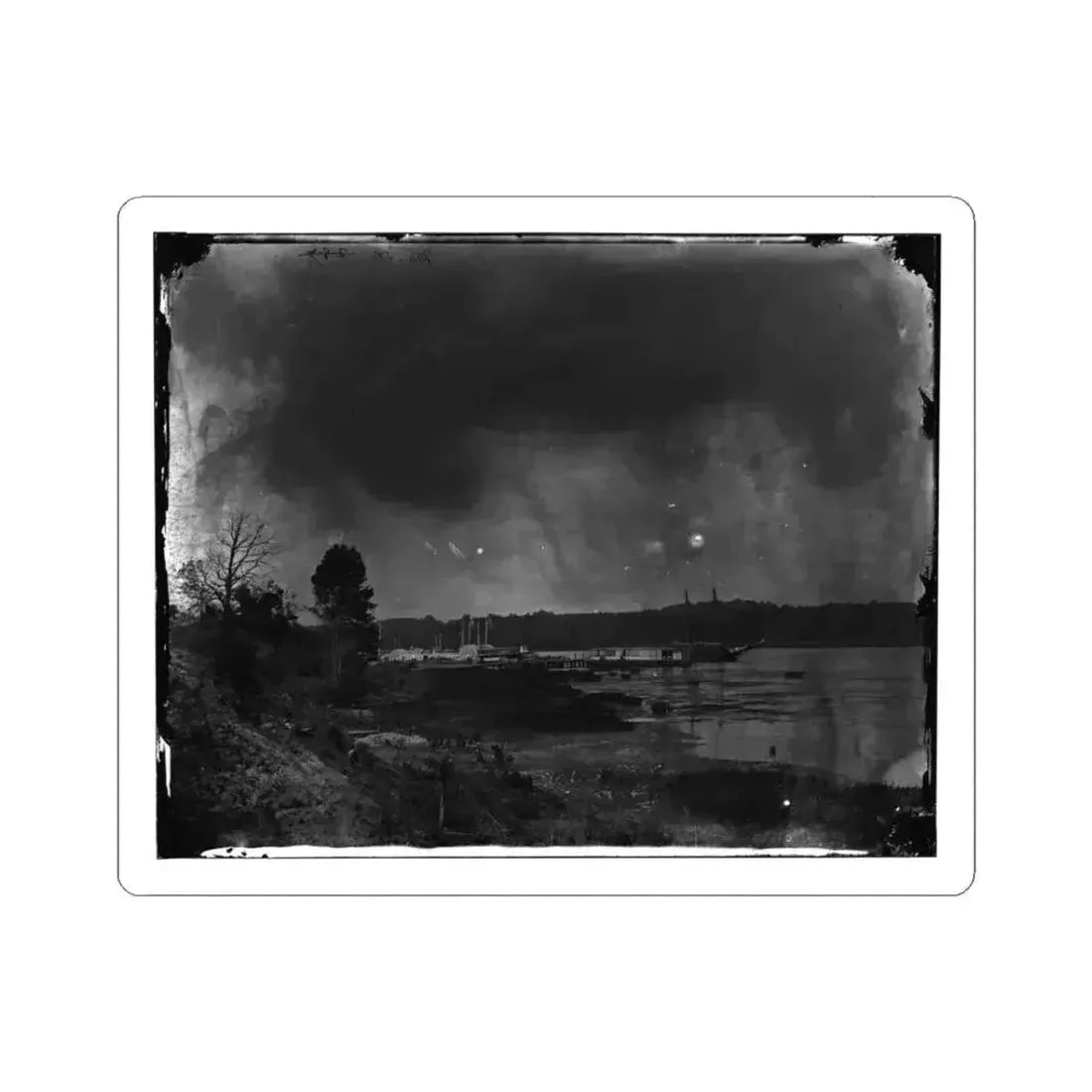 Appomattox River, Virginia. Medical Supply Steamer, Planter (U.S. Civil War) STICKER Vinyl Kiss-Cut Decal 3 Inch White - The Sticker Space