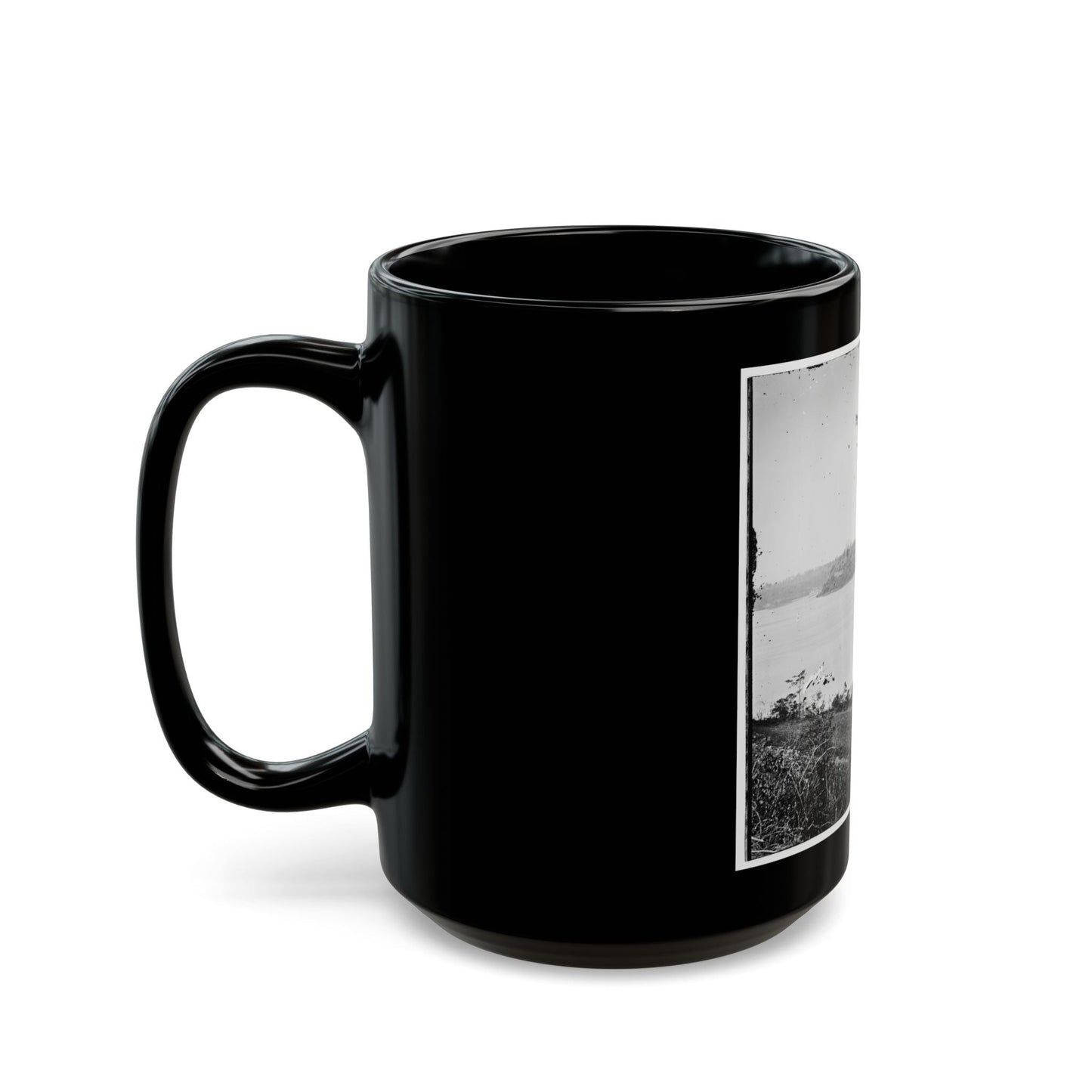 Appomattox River, Virginia. Boat On The Appomattox River-2 (U.S. Civil War) Black Coffee Mug