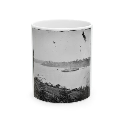 Appomattox River, Virginia. Boat On The Appomattox River-2 (U.S. Civil War) White Coffee Mug