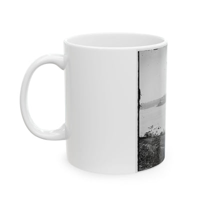 Appomattox River, Virginia. Boat On The Appomattox River-2 (U.S. Civil War) White Coffee Mug