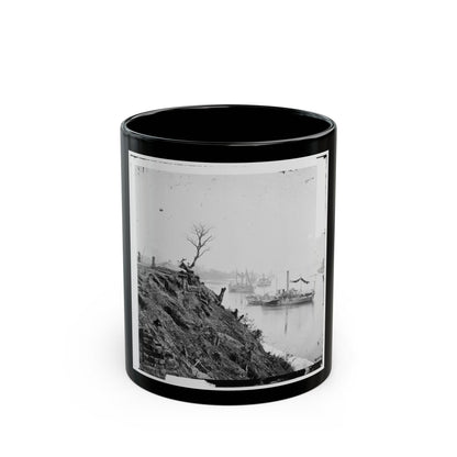 Appomattox River, Virginia. Boat On The Appomattox River-3 (U.S. Civil War) Black Coffee Mug