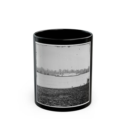 Appomattox River, Virginia. Boat On The Appomattox River (U.S. Civil War) Black Coffee Mug