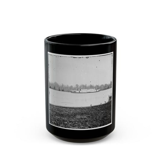 Appomattox River, Virginia. Boat On The Appomattox River (U.S. Civil War) Black Coffee Mug