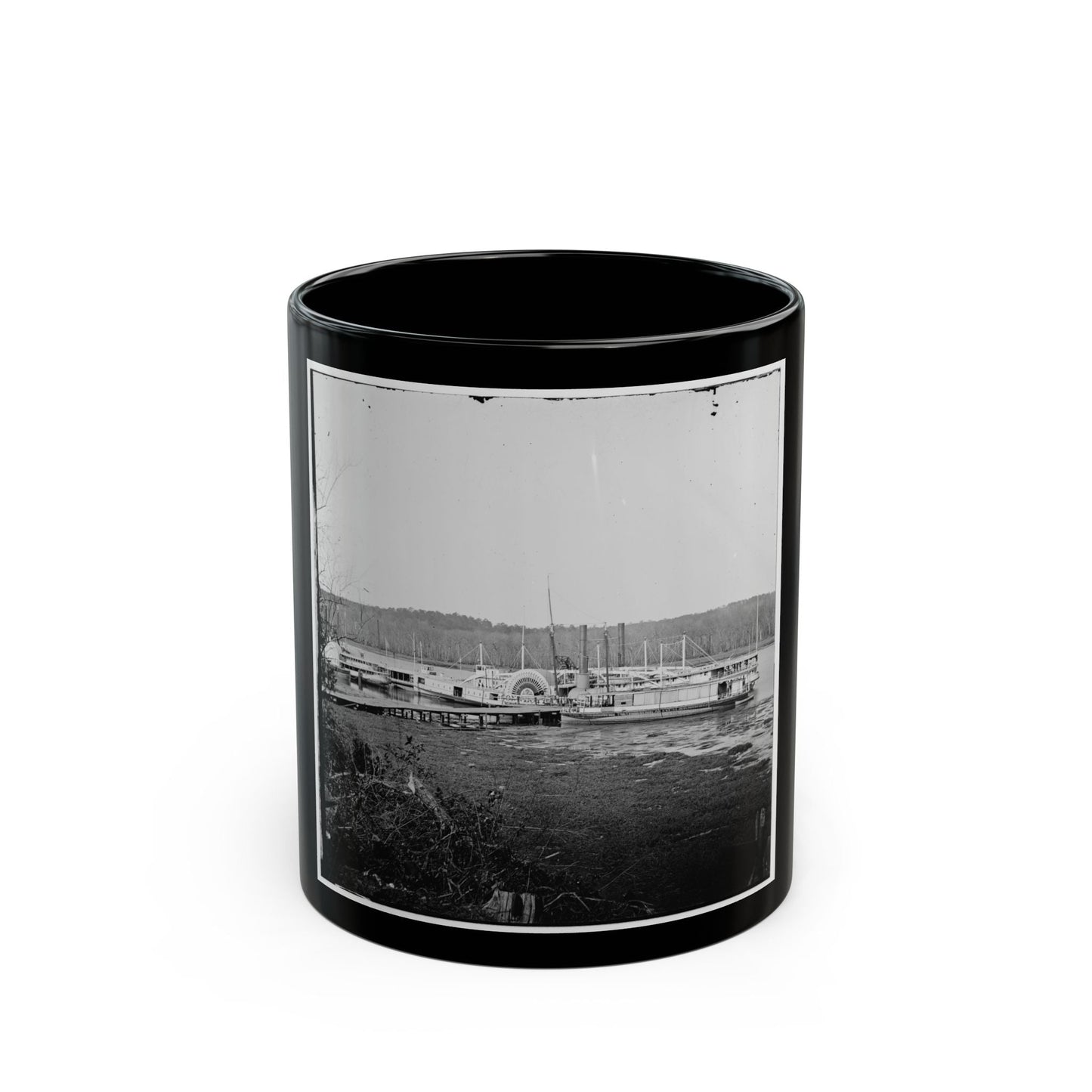 Appomattox River, Virginia. Medical Supply Boat Connecticut (U.S. Civil War) Black Coffee Mug