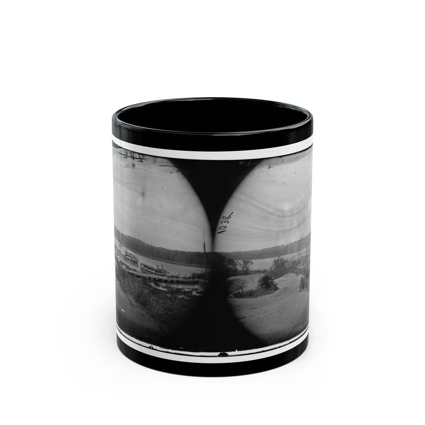 Appomattox River, Virginia. Medical Supply Boat Planter (U.S. Civil War) Black Coffee Mug