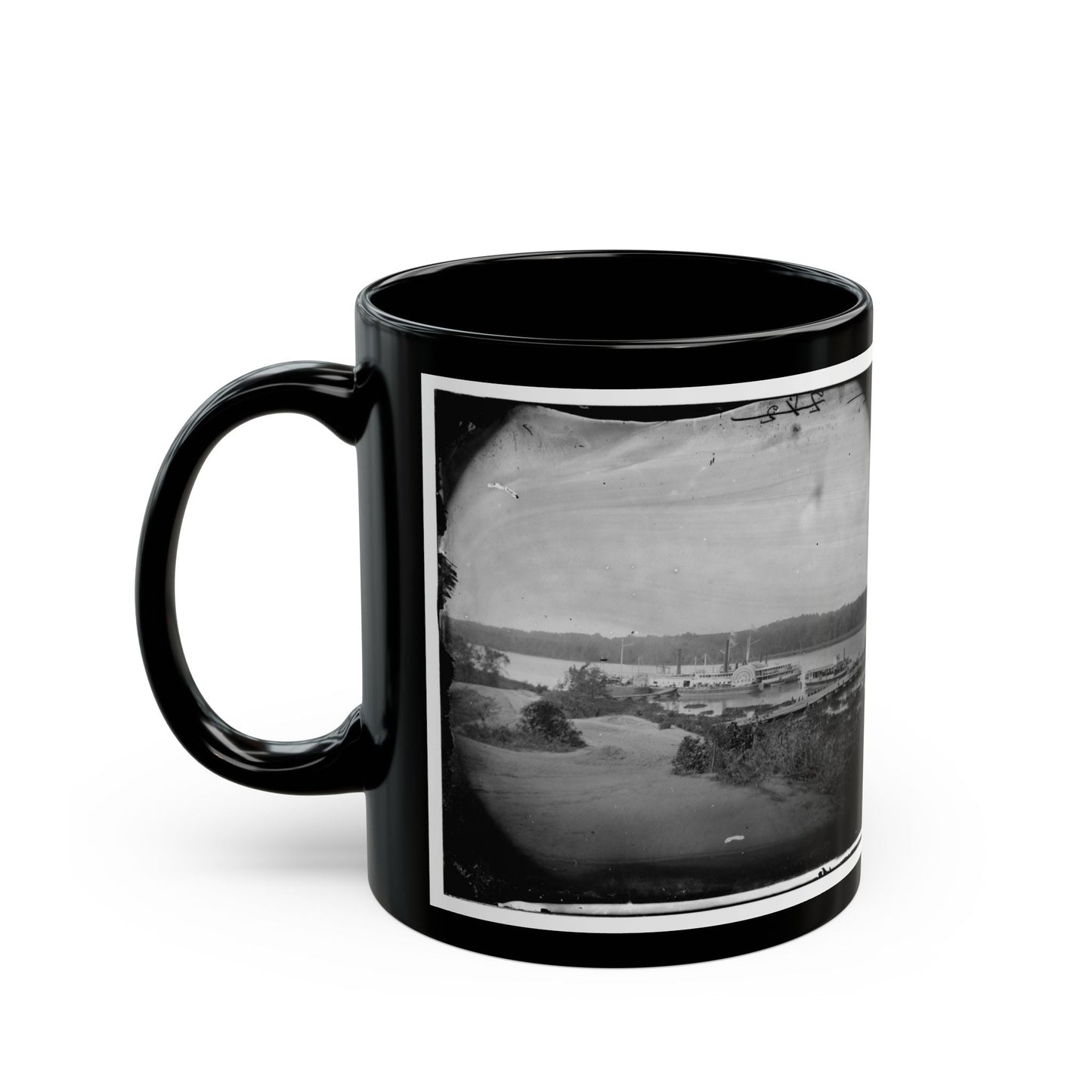 Appomattox River, Virginia. Medical Supply Boat Planter (U.S. Civil War) Black Coffee Mug