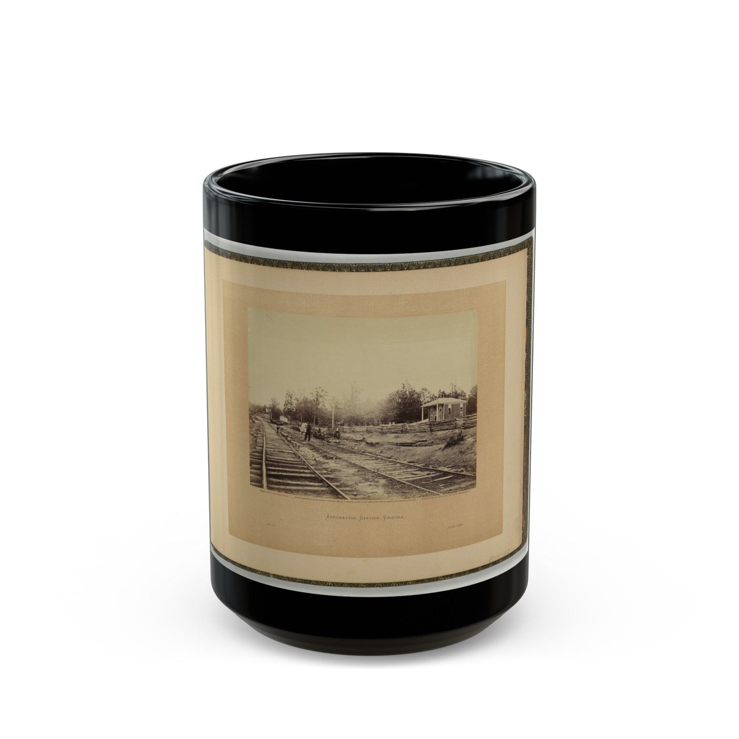 Appomattox Station, Virginia (U.S. Civil War) Black Coffee Mug-15oz-The Sticker Space