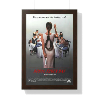 APRIL FOOL'S DAY 1986 - Framed Movie Poster 16″ x 24″ Walnut - The Sticker Space