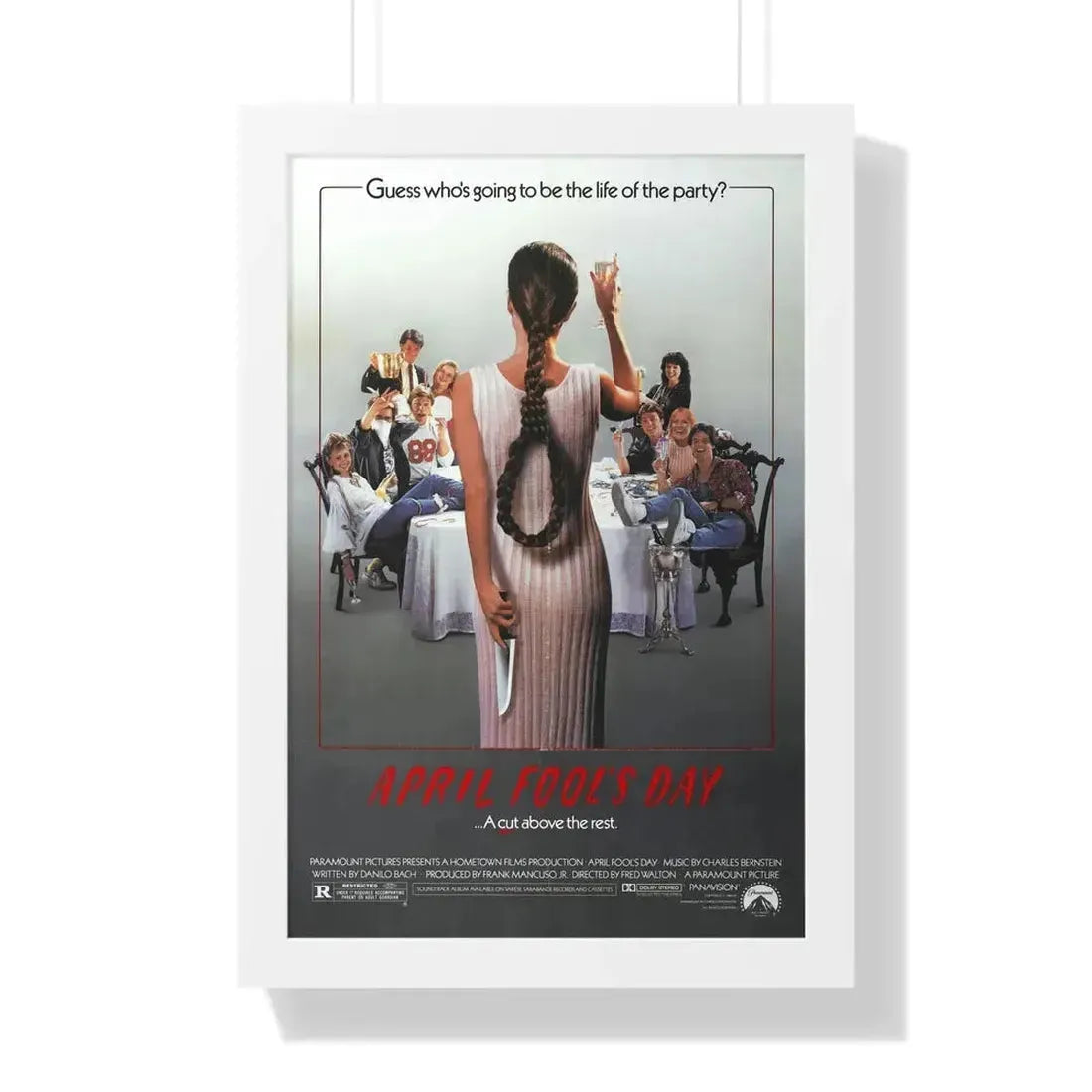 APRIL FOOL'S DAY 1986 - Framed Movie Poster 16″ x 24″ White - The Sticker Space