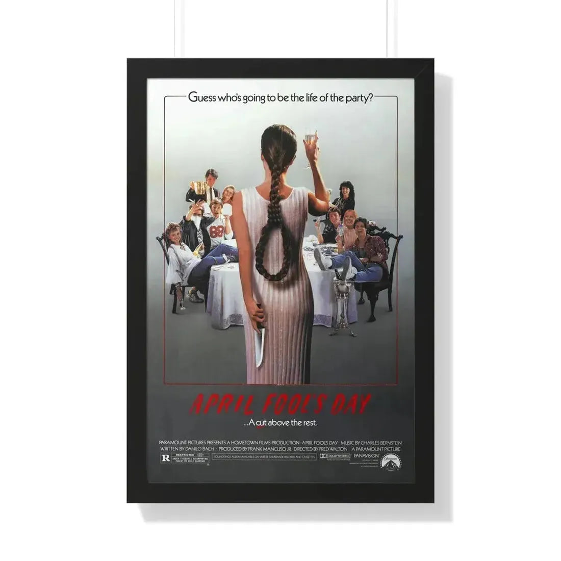 APRIL FOOL'S DAY 1986 - Framed Movie Poster 20" x 30" Black - The Sticker Space
