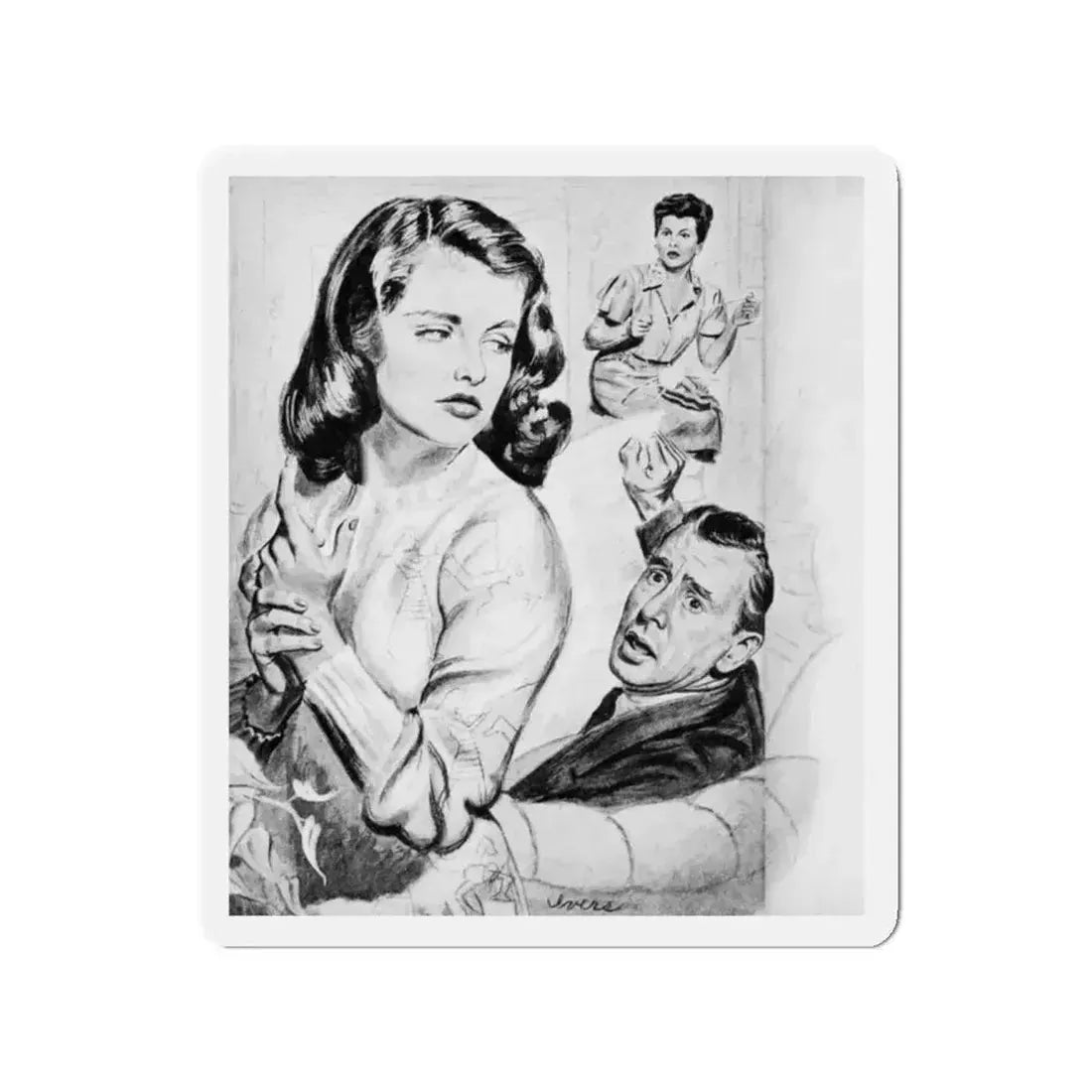 Apron Strings (2), Calling All Girls, November 1946 (Magazine Illustration) Refrigerator Magnet - The Sticker Space