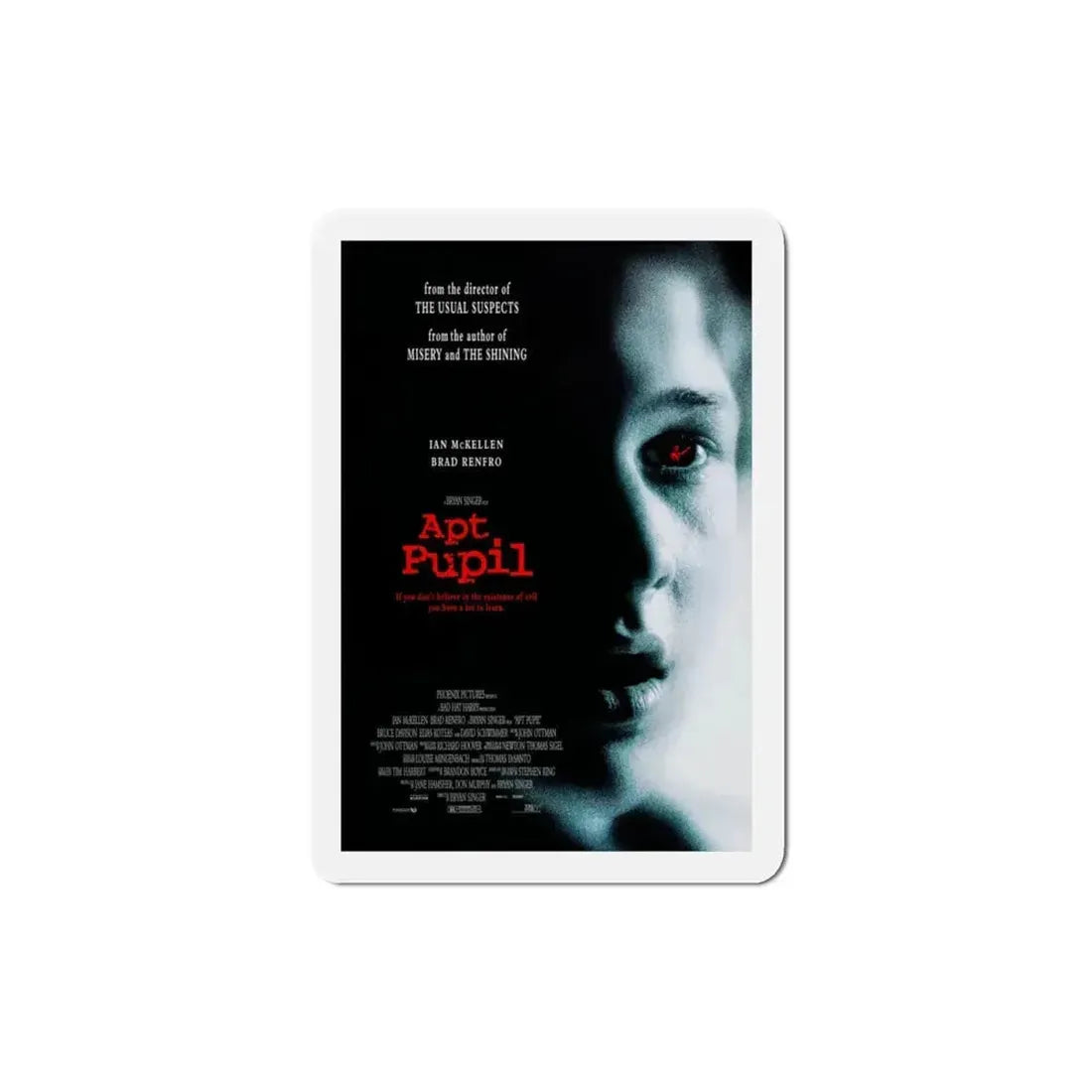 Apt Pupil 1998 Movie Poster Refrigerator Magnet 3 Inch - The Sticker Space